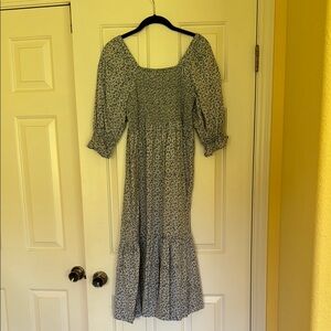 Floral Smocked Midi Dress